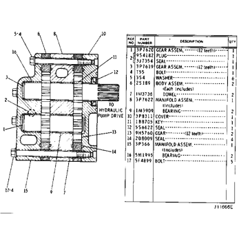 3P7623 TRANSMISSION OIL PUMP GROUP--2 Section Effective with