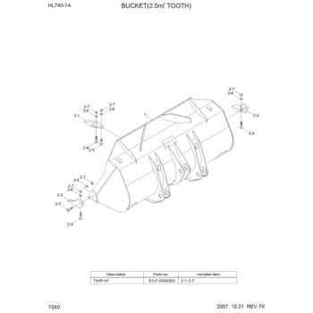61LF-00040 Hyundai HCE CUTTING EDGE
