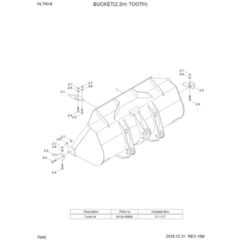 61L3-0169GG Hyundai HCE TOOTH-CENTER