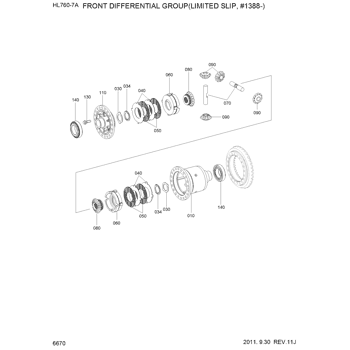 HL760-7A FRONT AXLE CASING GROUP(#1388-) EPC Hyundai HCE online