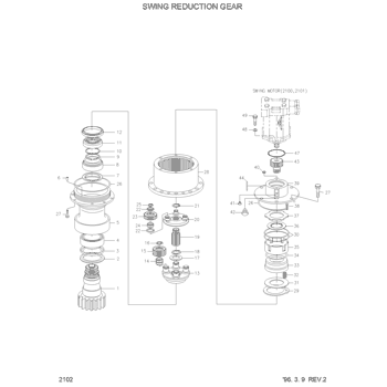 804-000-95-00 Hyundai HCE REDUCTION GEAR UNIT