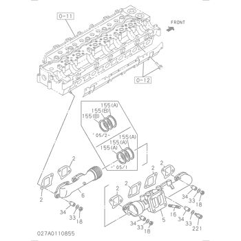 ZX350-5G ISUZU DIESEL ENGINE 6HK1 PARTS CATALOG