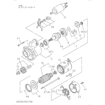 ZX40U ISUZU DIESEL ENGINE 4LE2 PARTS CATALOG