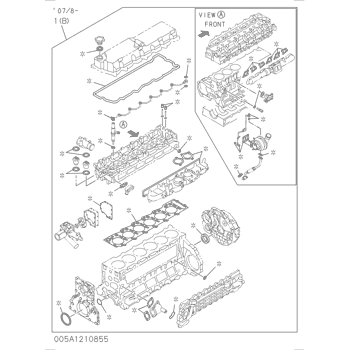 ZX350-5G ISUZU DIESEL ENGINE 6HK1 PARTS CATALOG