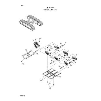 TRACK-LINK-ASS'Y 9279655 - Hitachi | AVSpare.com