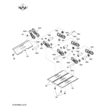 TRACK-LINK ASS'Y (600G) 9248705 - Hitachi | AVSpare.com