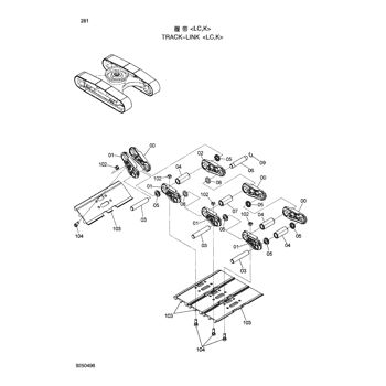 TRACK-LINK-ASS'Y 9279585 - Hitachi | AVSpare.com