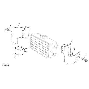 John Deere 5045D,5045E,5055D,5055E,5065E,5075E TRACTORS (NORTH AMERICAN  EDITION) -PC4501 Fuse Box Cover 5045D,5055D: ELECTRICAL SYSTEM