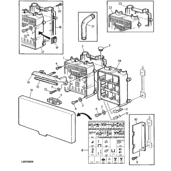 6200 - TRACTOR FUSE BOX (CAB) EPC John Deere L102203 AG online 