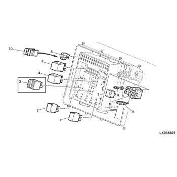 6300 - TRACTOR FUSE BOX / SYMBOLS (4-POST ROPS) EPC John Deere L102203 AG  online 