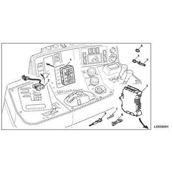 FUSE BOX / SYMBOLS (CAB) - TRACTOR John Deere 6910 - TRACTOR - 6810, 6910,  6910S Tractors (European Edition) ELECTRICAL COMPONENTS / CONTROL UNITS AND  MISCELLANEOUS SMALL PARTS FUSE BOX / SYMBOLS (CAB)
