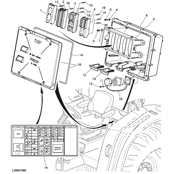 Fuse Box/Symbols (Open Operator's Station) - TRACTOR John Deere 7420 -  TRACTOR - 7420 and 7520 Tractors (North American Edition) Open Station Fuse  Box/Symbols (Open Operator's Station)