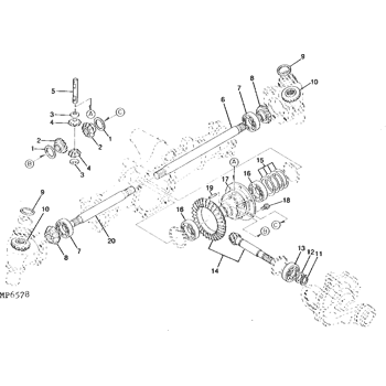 Front Axle Collar Sleeve (4WD) - CH14967 - John Deere Compact Tractor Parts