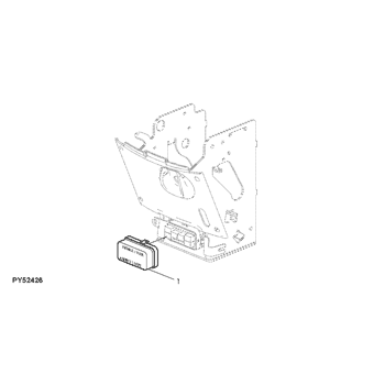 BRACKET, FUSE BOX (5045E,5055E,5065E) - 拖拉机John Deere 5065E - TRACTOR -  5045D,5045E,5055D,5055E,5065E,5075E Tractors  (5045B,5045U,5055B,5055U,5065U,5075U) (North American Version) 电气系统BRACKET, FUSE  BOX (5045E,5055E,50