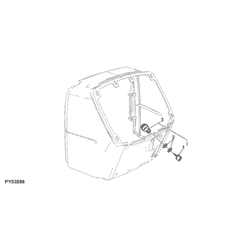 BRACKET, FUSE BOX (5045E,5055E,5065E) - 拖拉机John Deere 5065E - TRACTOR -  5045D,5045E,5055D,5055E,5065E,5075E Tractors  (5045B,5045U,5055B,5055U,5065U,5075U) (North American Version) 电气系统BRACKET, FUSE  BOX (5045E,5055E,50