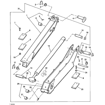 John Deere AT173933 Wear Pad, Rear Synthetic