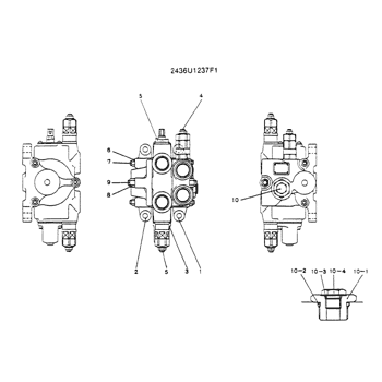 SK100) - EXCAVATOR BTW YW06501 - YW07744 (1/94-12/95) (07-001[01]) - VALVE  ASSY, CONTROL Kobelco