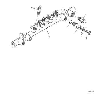 6219-71-1210 Komatsu Common Rail Assembly, L.H