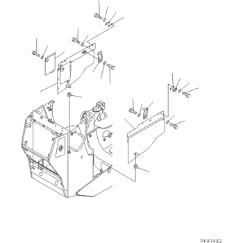 124-54-52351 Komatsu COVER,R.H.