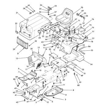 9607435) - LGT18H 18HP HYDROSTATIC LGT TRACTOR (1/88-12/88) (00