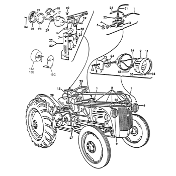 8n Ford 4 Cyl Ag Tractor 1 47 12 52 11j01 Electrical Wiring Related Parts 9n 2n 8n Bsn New Holland Agriculture