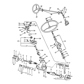 801) - 4 CYL AG TRACTOR ALL PURPOSE (1/57-12/62) (03C03) - POWER STEERING  PUMP, OIL RESERVOIR & RELATED PARTS - ALL PURPOSE & ROW CROP AFTER S/N  89929 & L.C.G. & INDUSTRIAL - GROVE New Holland Agriculture