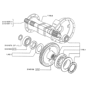80-66) - FIAT TRACTOR (6/84-12/92) (180[08]) - FINAL DRIVE, GEARS