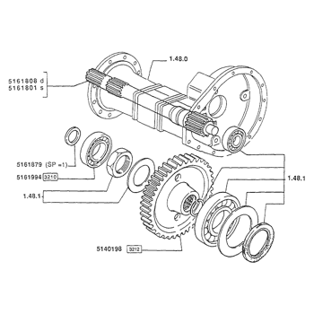 80-66) - FIAT TRACTOR (6/84-12/92) (180[08]) - FINAL DRIVE, GEARS