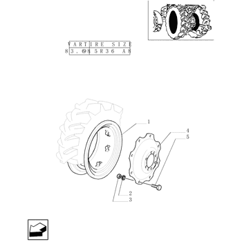 TN55S) - SUPERSTEER TRACTOR (11/98-12/03) (89.68) - RIM W15L-28