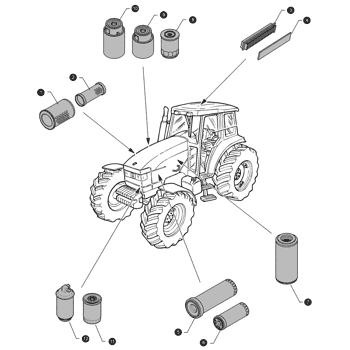 87394880 filtro aria motore originale cnh new holland