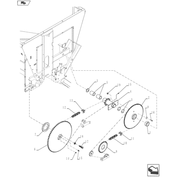 DURATANK 2000S) - SIDE DELIVERY SPREADER (3/11-10/15) (60.132.07) - PAN AND  GATE ASSY New Holland Agriculture