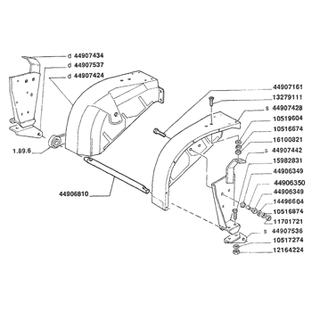 35-66 Dt) - Fiat Tractor (9/89-12/02) (1.83.0[01]) - Hood & Grille New Holland Agriculture