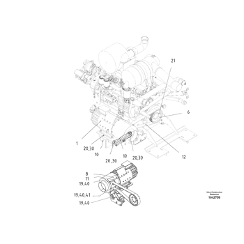 V-belt RM80804370 - Volvo.Heavy | AVSpare.com