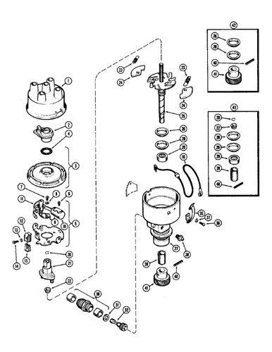 W7) - CASE WHEEL LOADER (1/62-12/68) (070) - A24508 DISTRIBUTOR 