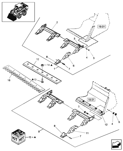 SR200) - SKID STEER LOADER (4/11-9/13) (95.018.CCN) - 4 X 1 BUCKET