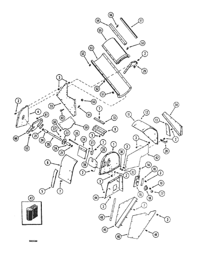 1660) - CASE IH AXIAL-FLOW COMBINE (S/N JJC0038346 & AFTER) (NORTH AMERICA)  (1/90-12/92) (9D-12) - GRAIN ELEVATOR HEAD, INCLINED Case Agriculture