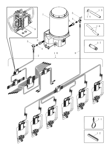 CPX620) - CASE IH COTTON PICKER (5/05-8/06) (09A-43) - AUTOMATIC LUBRICATION  SYSTEM Case Agriculture
