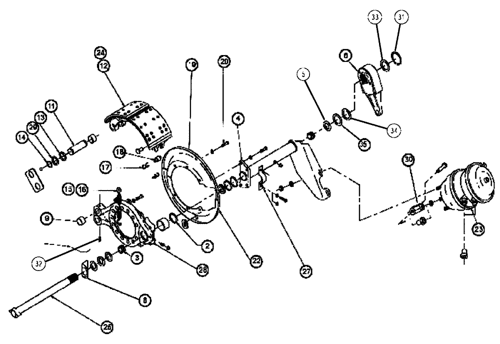 TITAN 3520) - FLOATER (8/06-1/12) (04-009) - BRAKES, REAR AXLE - SERVICE  PARTS, BEFORE SERIAL# Y8T024152 Case Agriculture