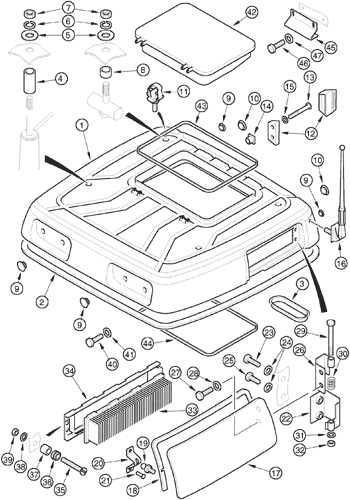 1130-01 casa専用 MX110) - CASE IH MAXXUM DIESEL TRACTOR (4/98-12/02) (09-31) - ROOF