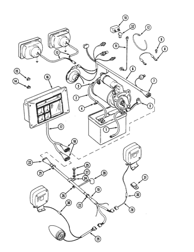 1494 Case Diesel Tractor 1 85 12 87 4 054 Electrical Wiring Low Profile Special Case Agriculture