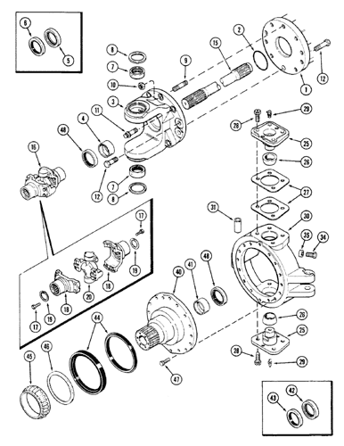 4694) - CASE IH TRACTOR (1/85-12/86) (6-228) - REAR AXLE ASSEMBLY 