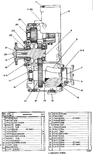 Transfer Case And Gear 9s5224 N S Part 1 Of 2 Serial No 50s1 To 50s225 Inclusive Part Of 9s5223 Transmission Arrangement Shown On Page 63 See Page 29 For Gasket Kit 518 Avspare Com