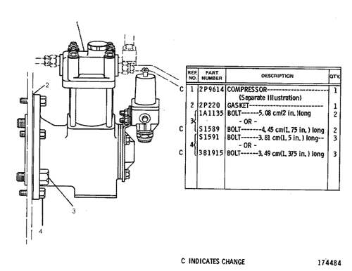 2P9613 AIR COMPRESSOR GROUP ENGINE SERIAL NO.8Z1 TO 8Z8856 AND 