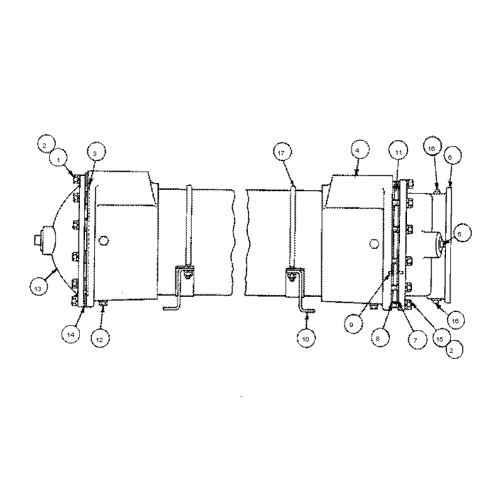 3N8889 HEAT EXCHANGER ASSEMBLY--Sea Water G379 GAS ENGINE 