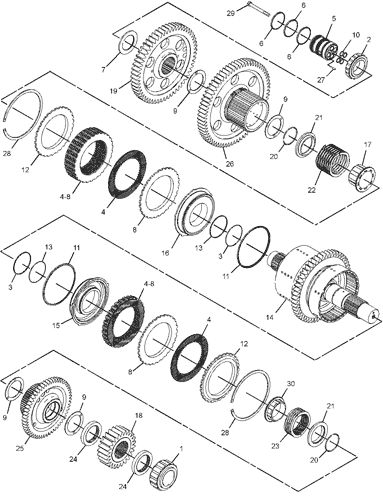 253-8429 CASE & PARTS GP-TRANSMISSION S/N DZM2058-UP PART OF 253-8407  TRANSMISSION AR 16M MOTOR GRADER