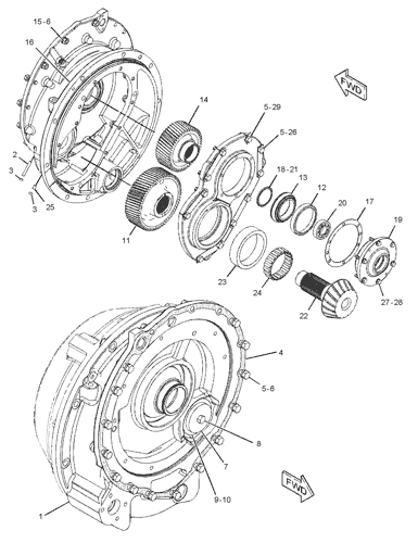 2S-7100 DRIVE GP-FINAL S/N 7MB5000-UP PART OF 273-3624 POWER TRAIN