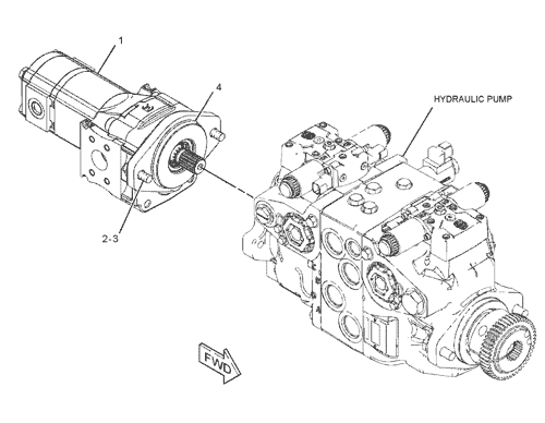 258-2513 MOTOR & MTG GP-HYDRAULIC FAN S/N RED1-UP PART OF 258-2602 HYDRAULIC  AR 272C SKID STEER LOADER