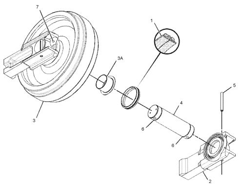 248-7255 IDLER GP-FRONT S/N BYC1-UP PART OF 297-9130 IDLER GP 