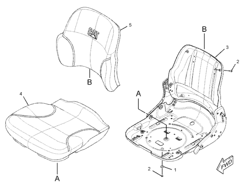 180-5796: Cushion Assembly-Seat