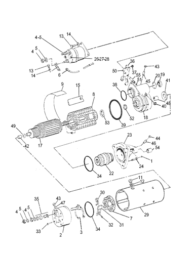 7 1549 Starting Motor Gp Electric S N Pfh1 Up 24 Volt 42mt Semi Solid Link Part Of 6n 7387 Starting Motor Gp Electric Type 1 Field Replacement Order 7 1556 An Attachment 3406c Avspare Com